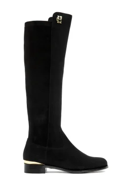 Holland Cooper Albany Knee Boot Black Hot