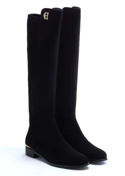 Holland Cooper Albany Knee Boot Black Hot