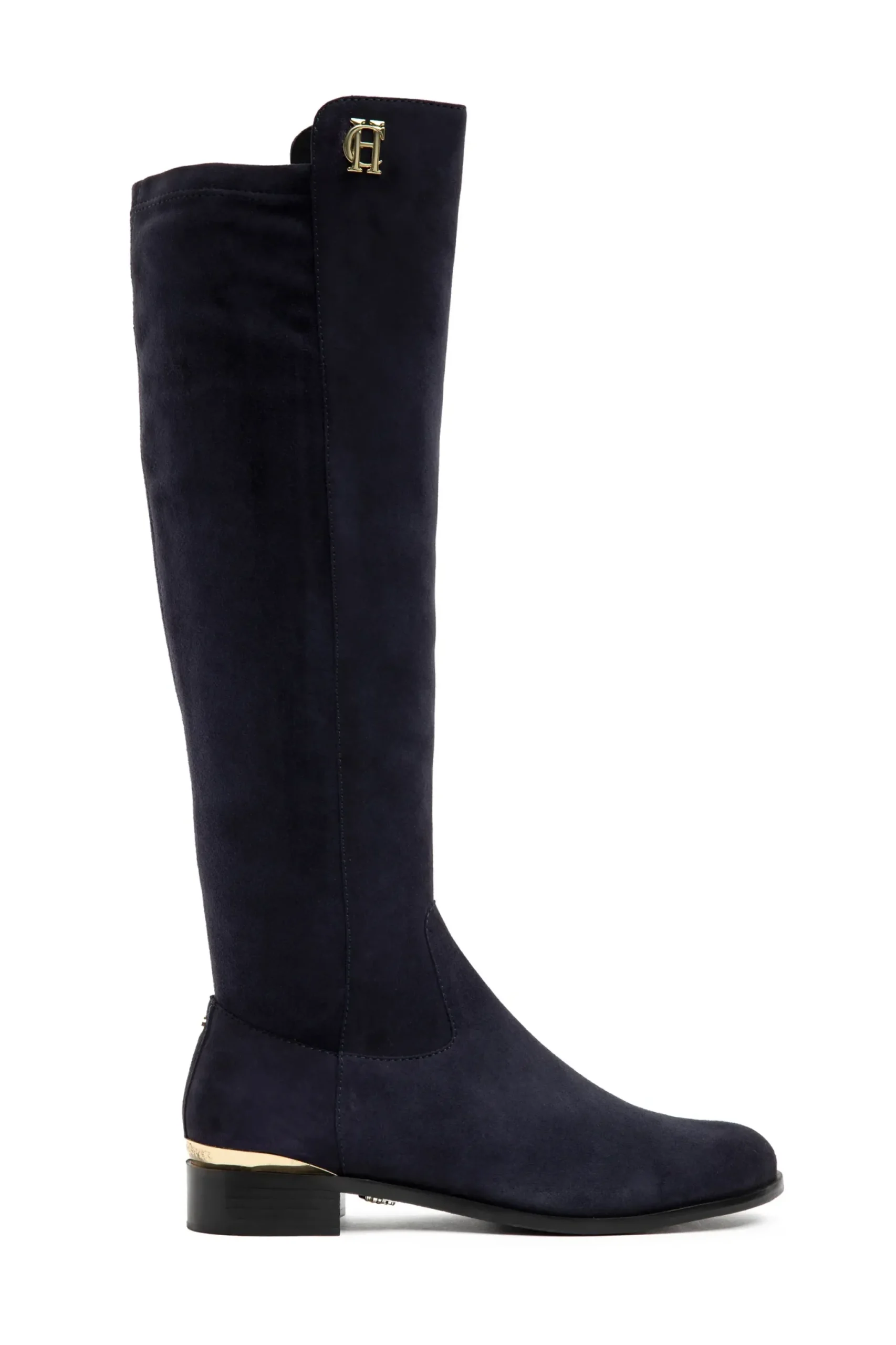 Holland Cooper Albany Knee Boot Ink Navy Suede Online