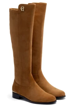 Holland Cooper Albany Knee Boot Tan Suede Outlet