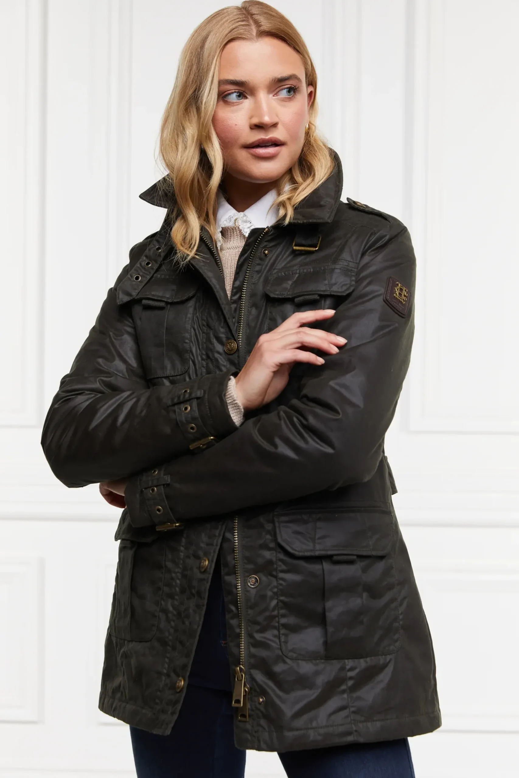 Holland Cooper Alma Wax Artillery Jacket Online
