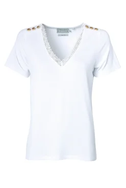 Holland Cooper Amelia Tee White Clearance