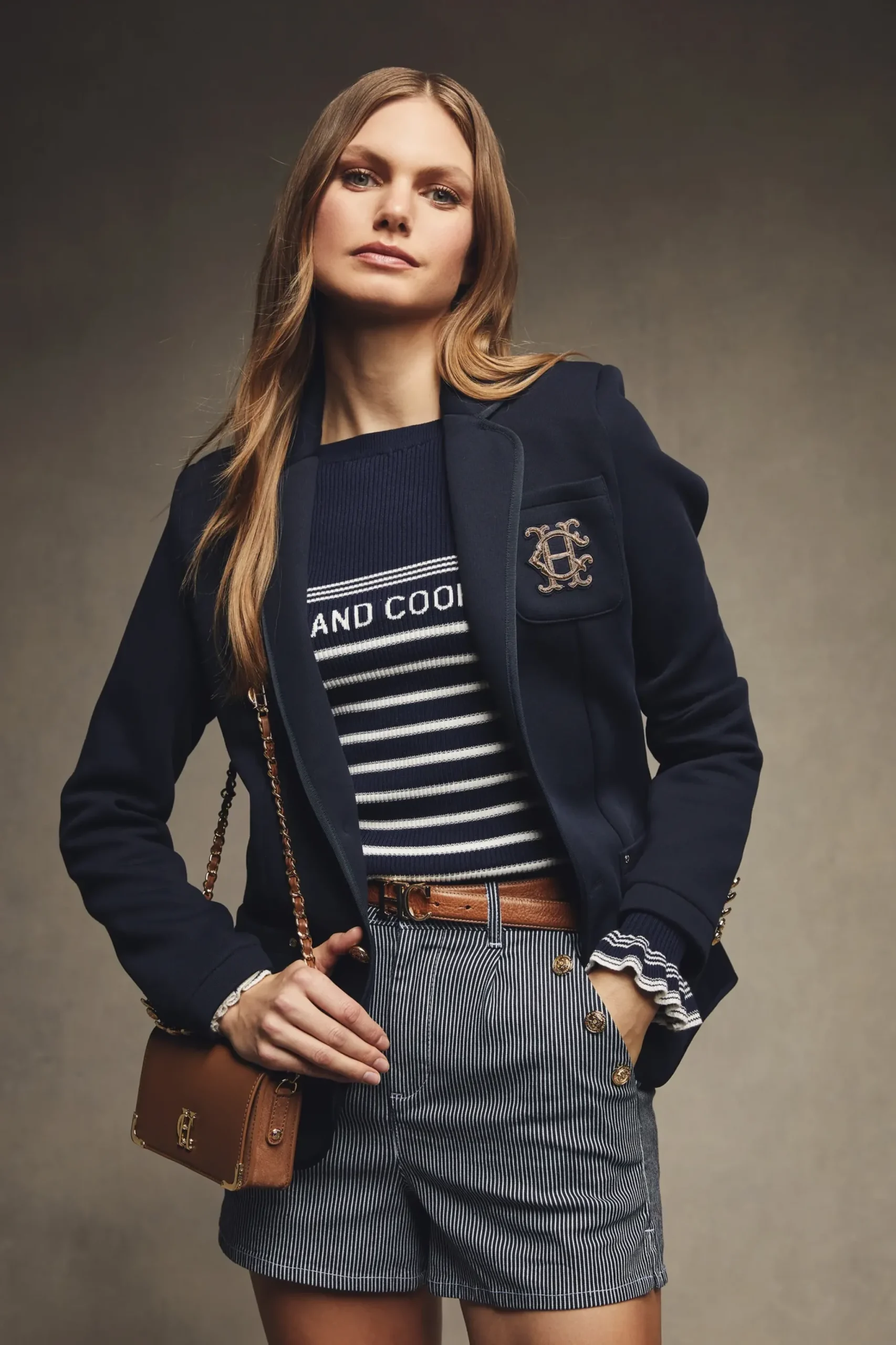 Holland Cooper Amoria Short Ticking Stripe Sale