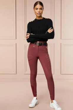 Holland Cooper Ascot Breeches Burgundy Sale