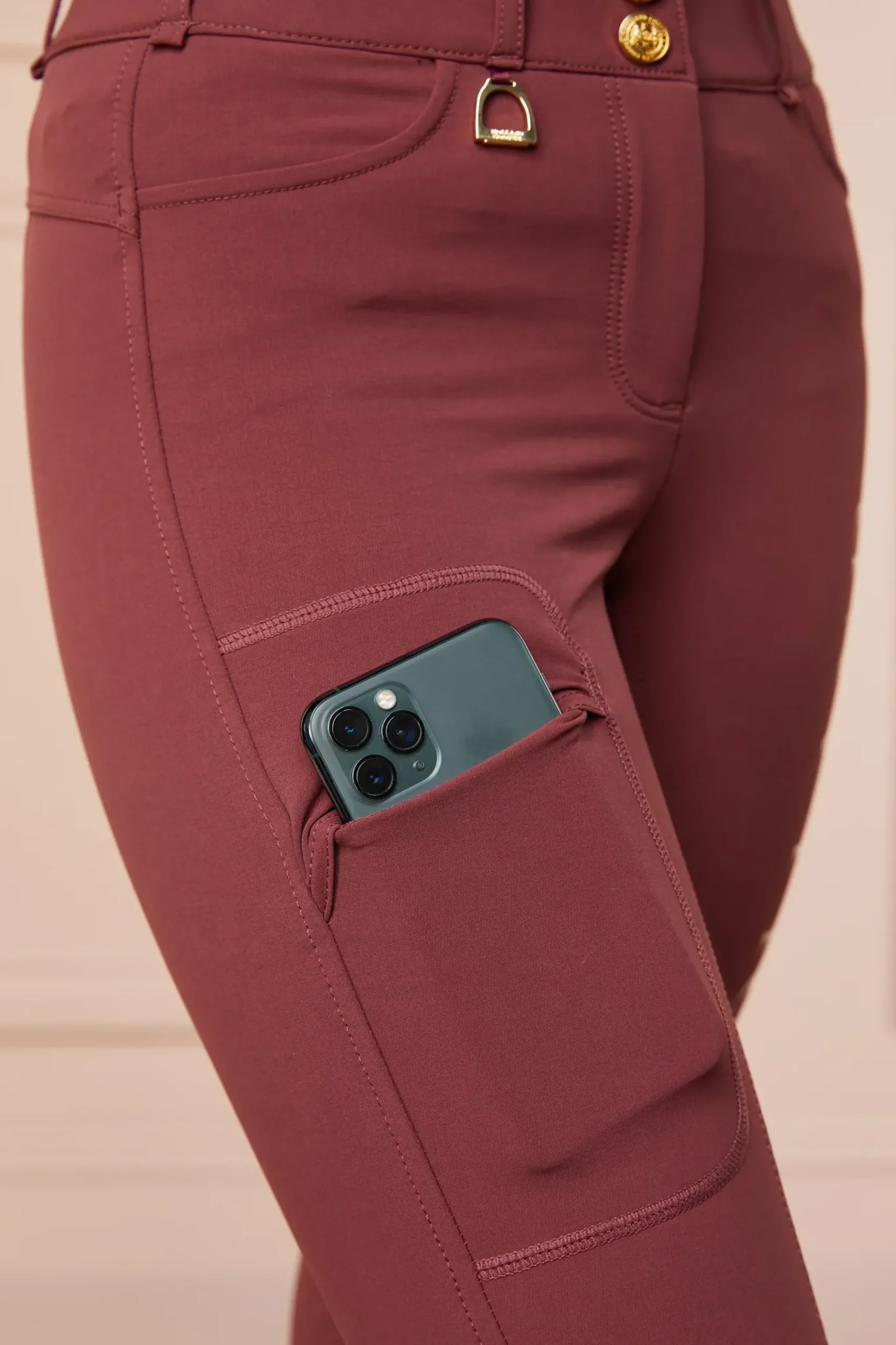 Holland Cooper Ascot Breeches Burgundy Sale
