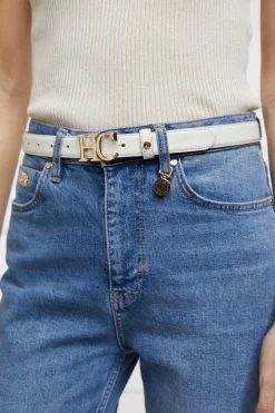 Holland Cooper Atelier Ultra Slim Belt Off White Online