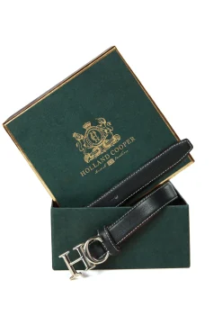 Holland Cooper Atelier Ultra Slim Belt Black Contast