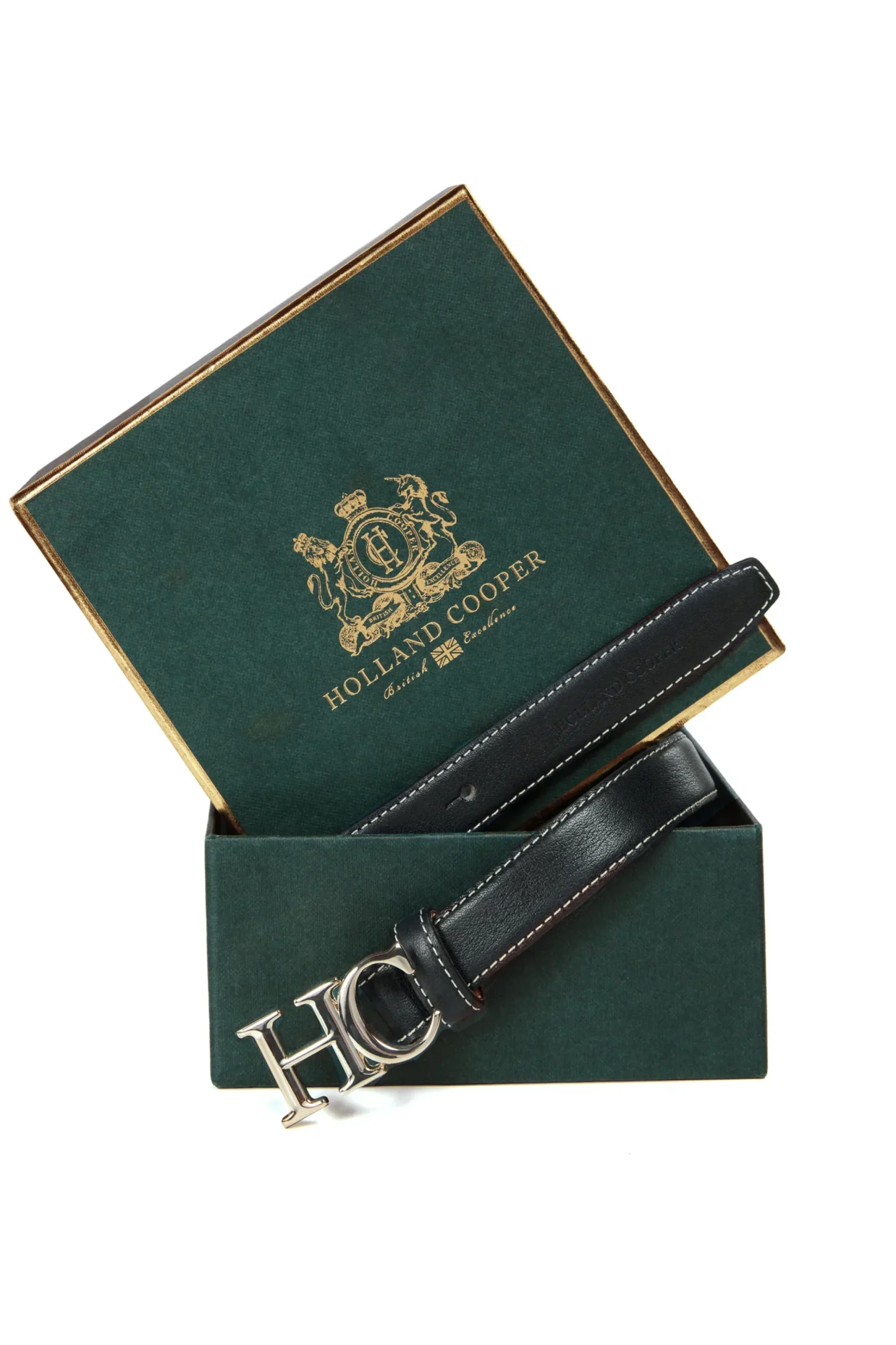 Holland Cooper Atelier Ultra Slim Belt Black Contast