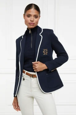 Holland Cooper Ava Half Zip Knit Ink Navy New