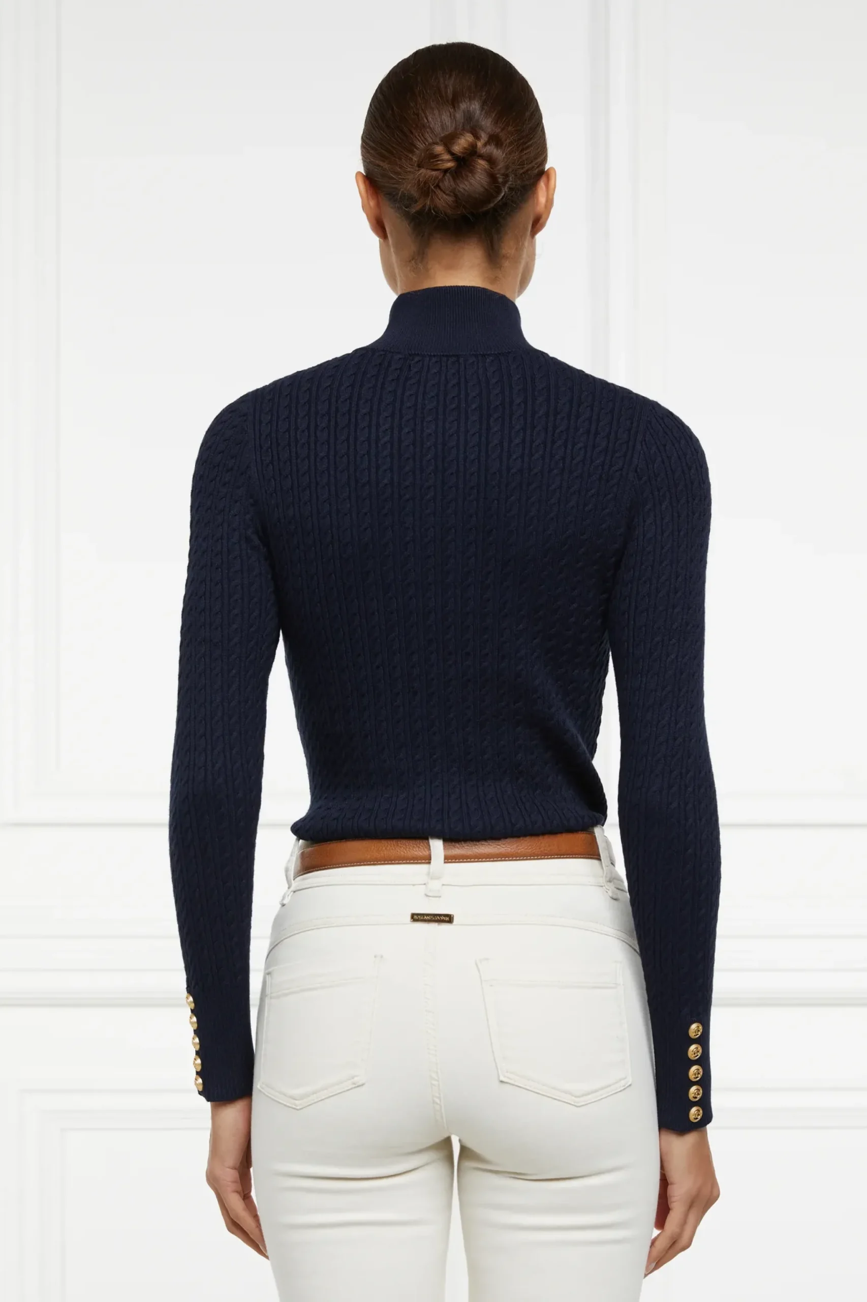 Holland Cooper Ava Half Zip Knit Ink Navy New
