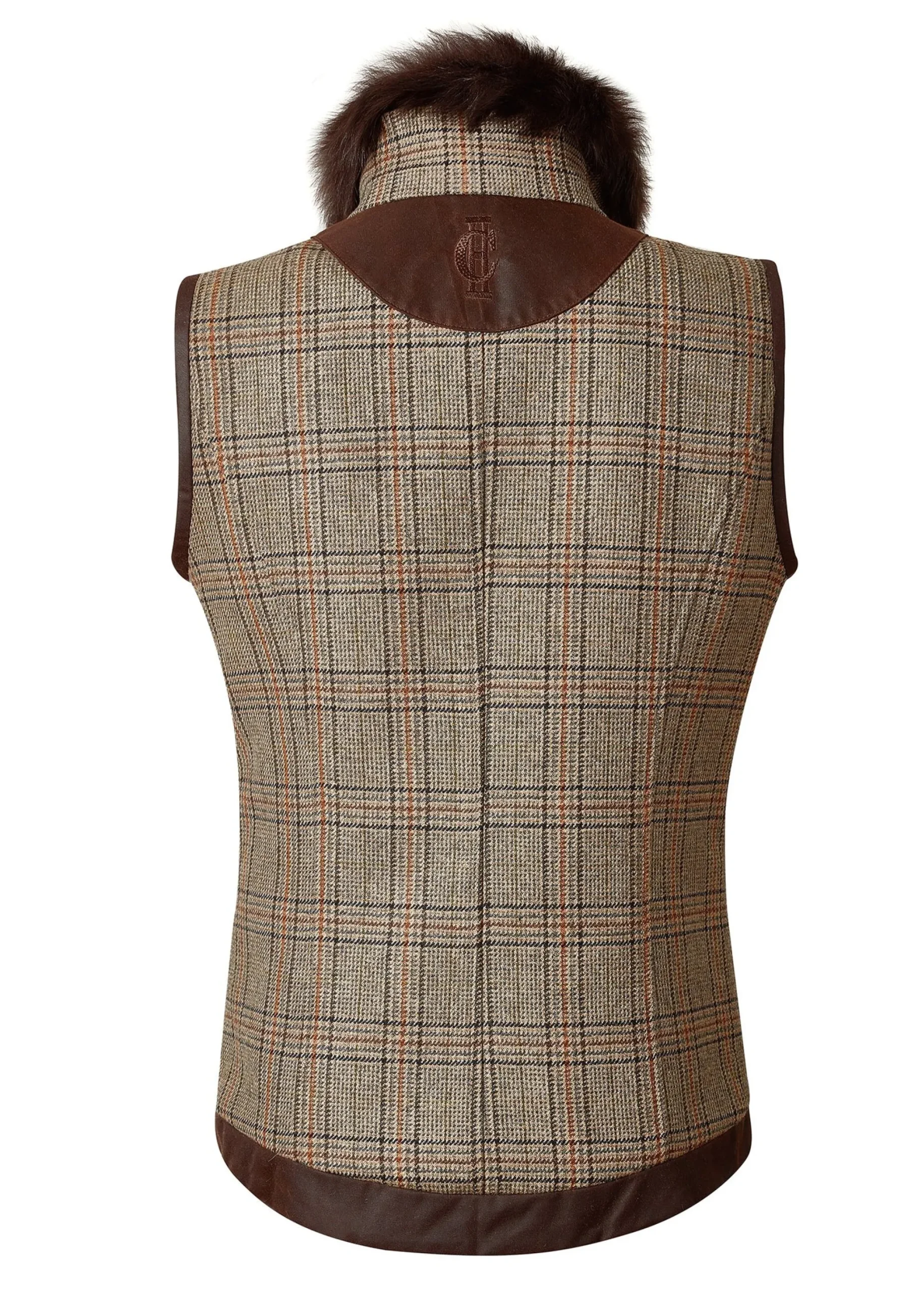 Holland Cooper Aviator Gilet Bourbon Tweed Hot