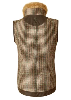 Holland Cooper Aviator Gilet Hailes Green Tweed Sale