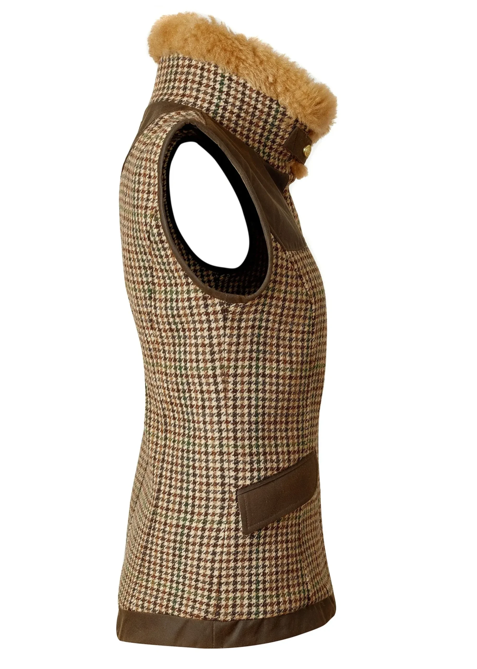 Holland Cooper Aviator Gilet Hailes Green Tweed Sale