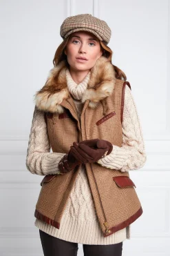 Holland Cooper Aviator Gilet Tawny Clearance