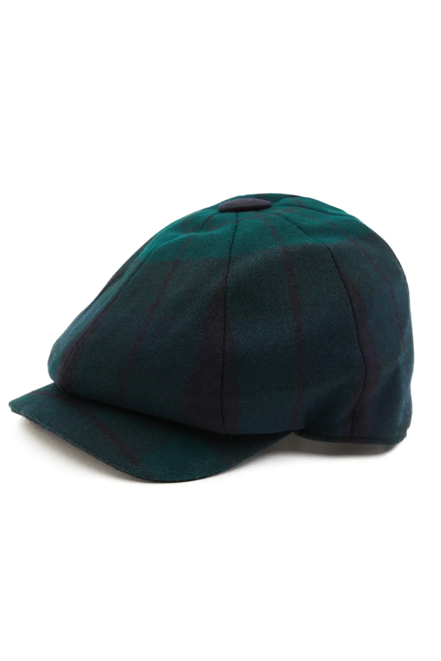 Holland Cooper Baker Boy Cap Wide Tooth Black Herringbone New