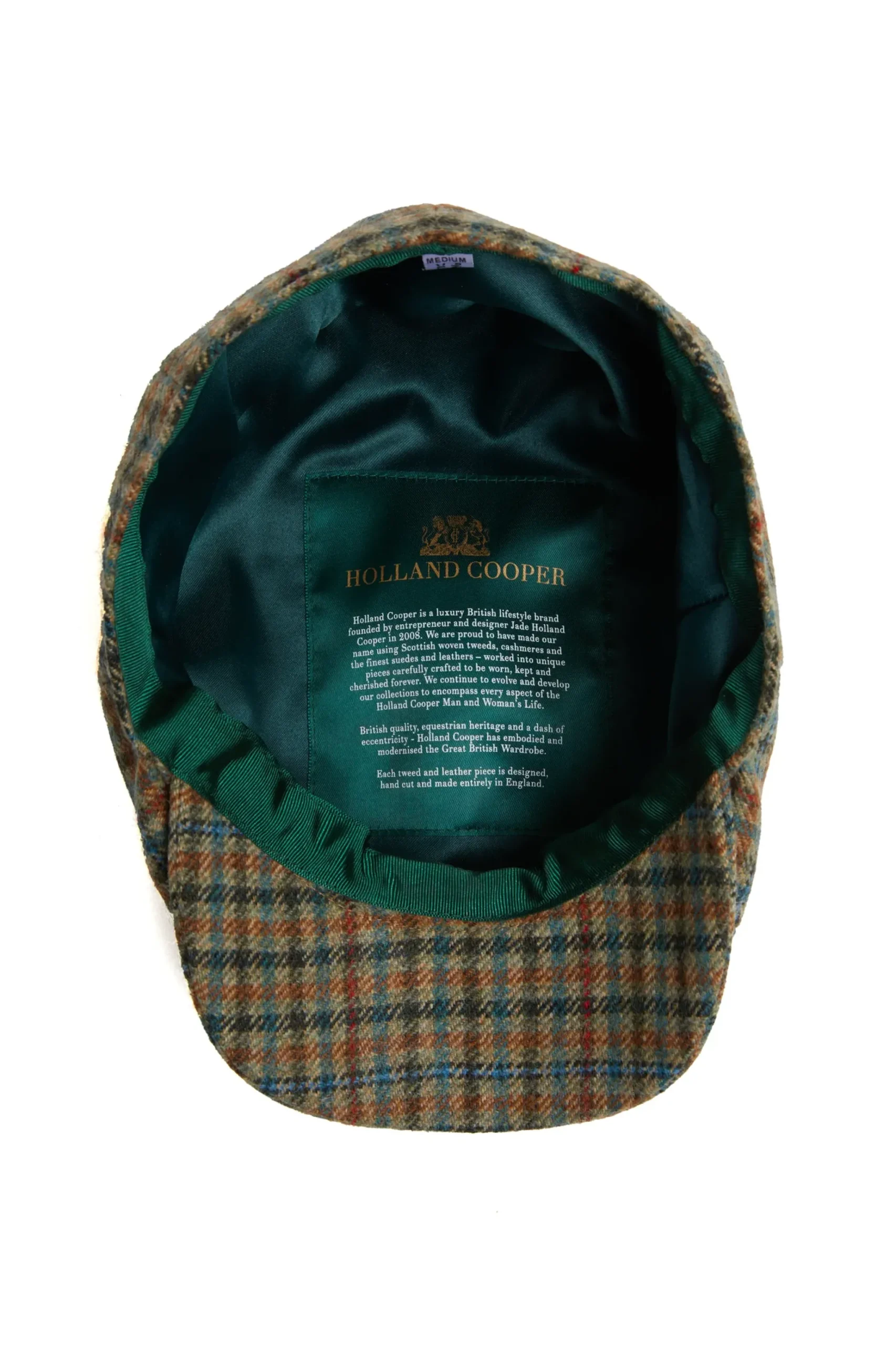Holland Cooper Baker Boy Cap Bredon Check Clearance