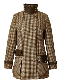 Holland Cooper Balmoral Field Coat Hailes Green Tweed Online