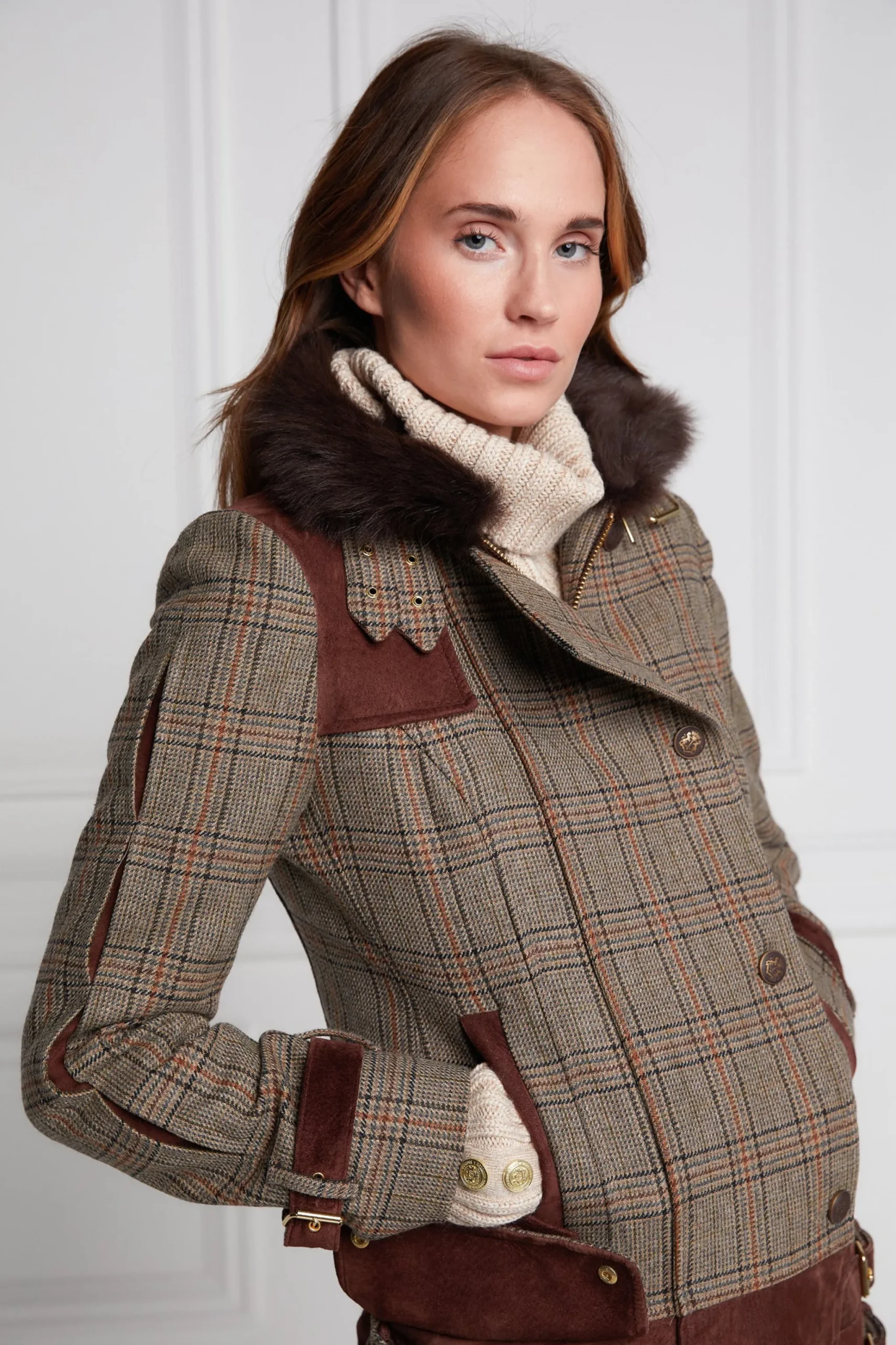 Holland Cooper Balmoral Field Jacket Bourbon Tweed Discount