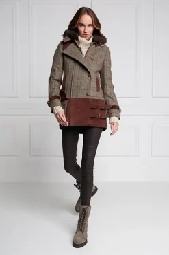 Holland Cooper Balmoral Field Jacket Bourbon Tweed Discount