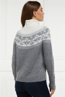 Holland Cooper Beatrice Knit Dark Grey Marl