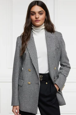 Holland Cooper Belgravia Blazer Black & White Puppy Tooth