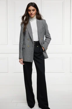 Holland Cooper Belgravia Blazer Black & White Puppy Tooth