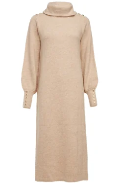 Holland Cooper Berkeley Roll Neck Dress Camel Discount