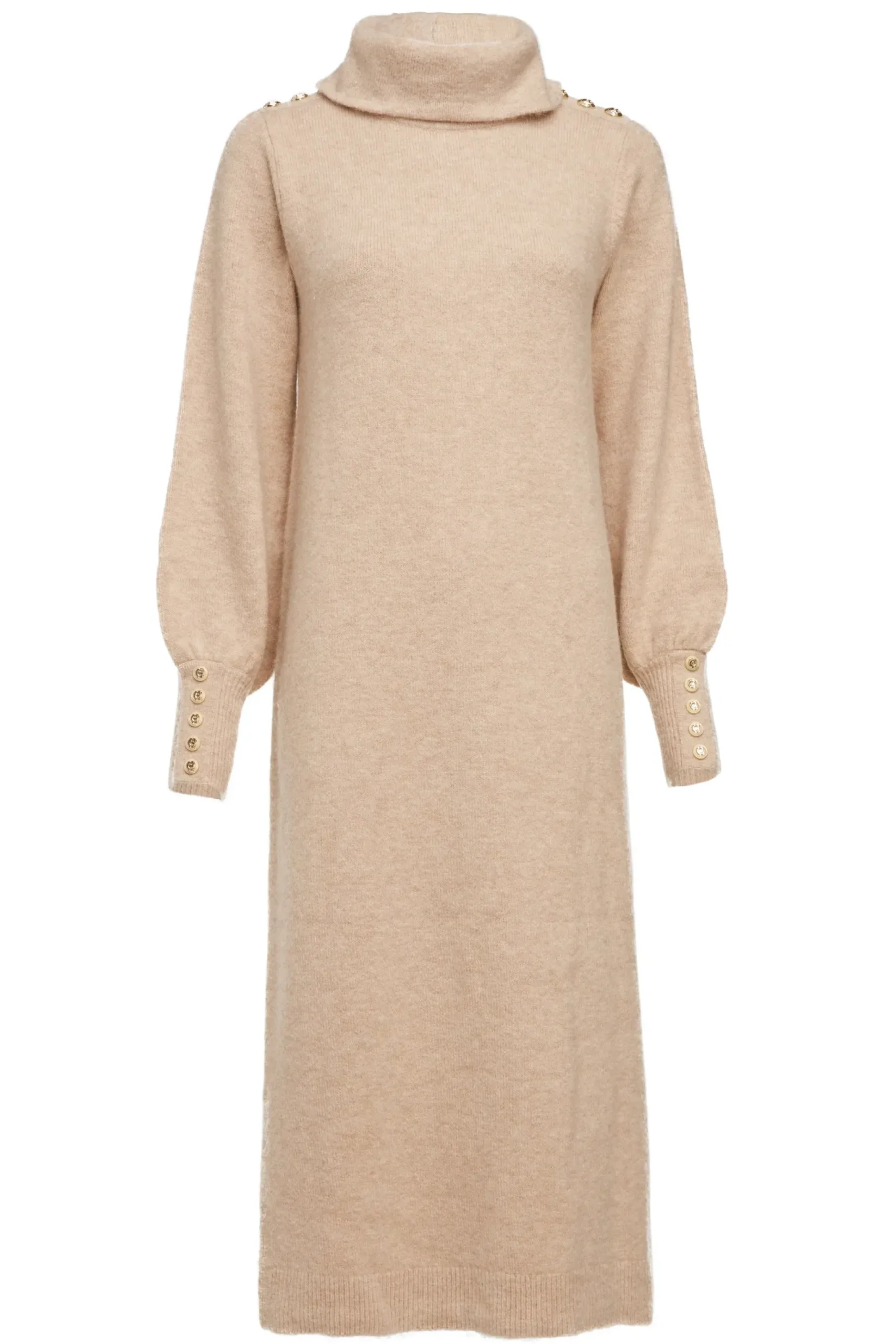 Holland Cooper Berkeley Roll Neck Dress Camel Discount