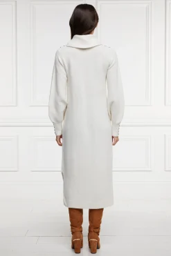 Holland Cooper Berkeley Roll Neck Dress Natural Clearance
