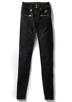 Holland Cooper Biker Jean Washed Black Hot