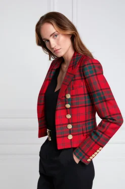 Holland Cooper Brompton Jacket Red Tartan Best