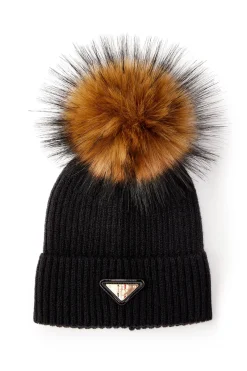 Holland Cooper Burghley Bobble Hat Black New