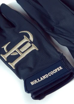 Holland Cooper Burghley Riding Gloves Ink Navy Outlet