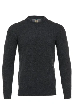 Holland Cooper Byron Crew Neck Knit Charcoal New