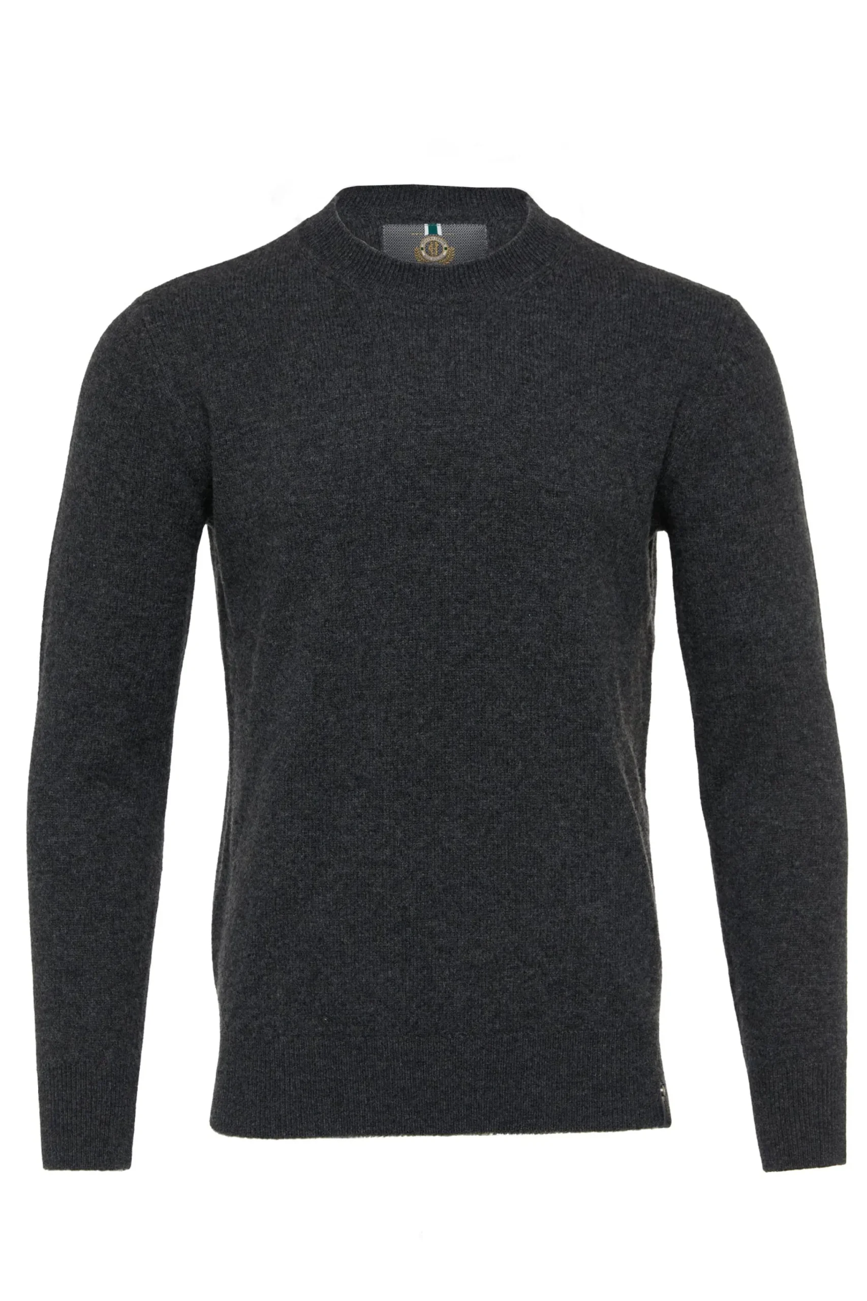 Holland Cooper Byron Crew Neck Knit Charcoal New