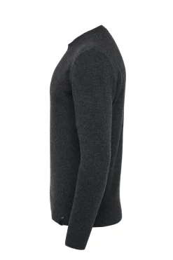 Holland Cooper Byron Crew Neck Knit Charcoal New