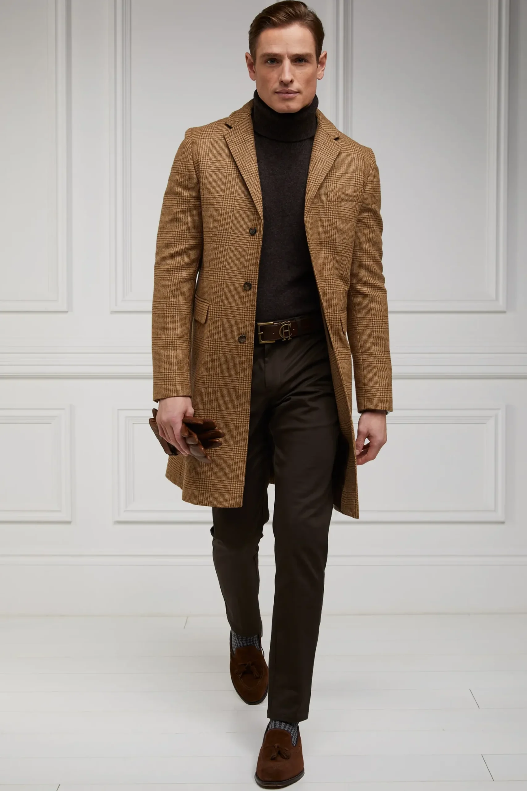 Holland Cooper Byron Roll Neck Knit Chocolate Outlet