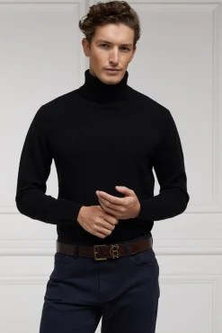Holland Cooper Byron Roll Neck Knit Black Hot