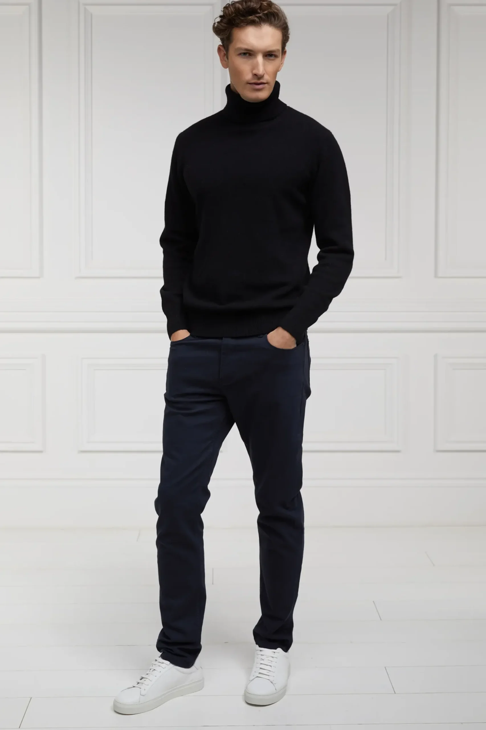 Holland Cooper Byron Roll Neck Knit Black Hot