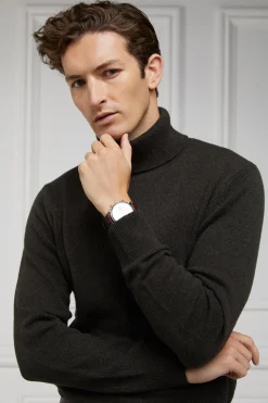 Holland Cooper Byron Roll Neck Knit Moss Online