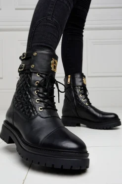 Holland Cooper Camden Biker Boot Black Clearance