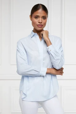 Holland Cooper Cameron Shirt Sky Stripe Hot