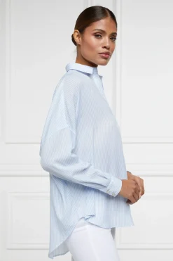 Holland Cooper Cameron Shirt Sky Stripe Hot