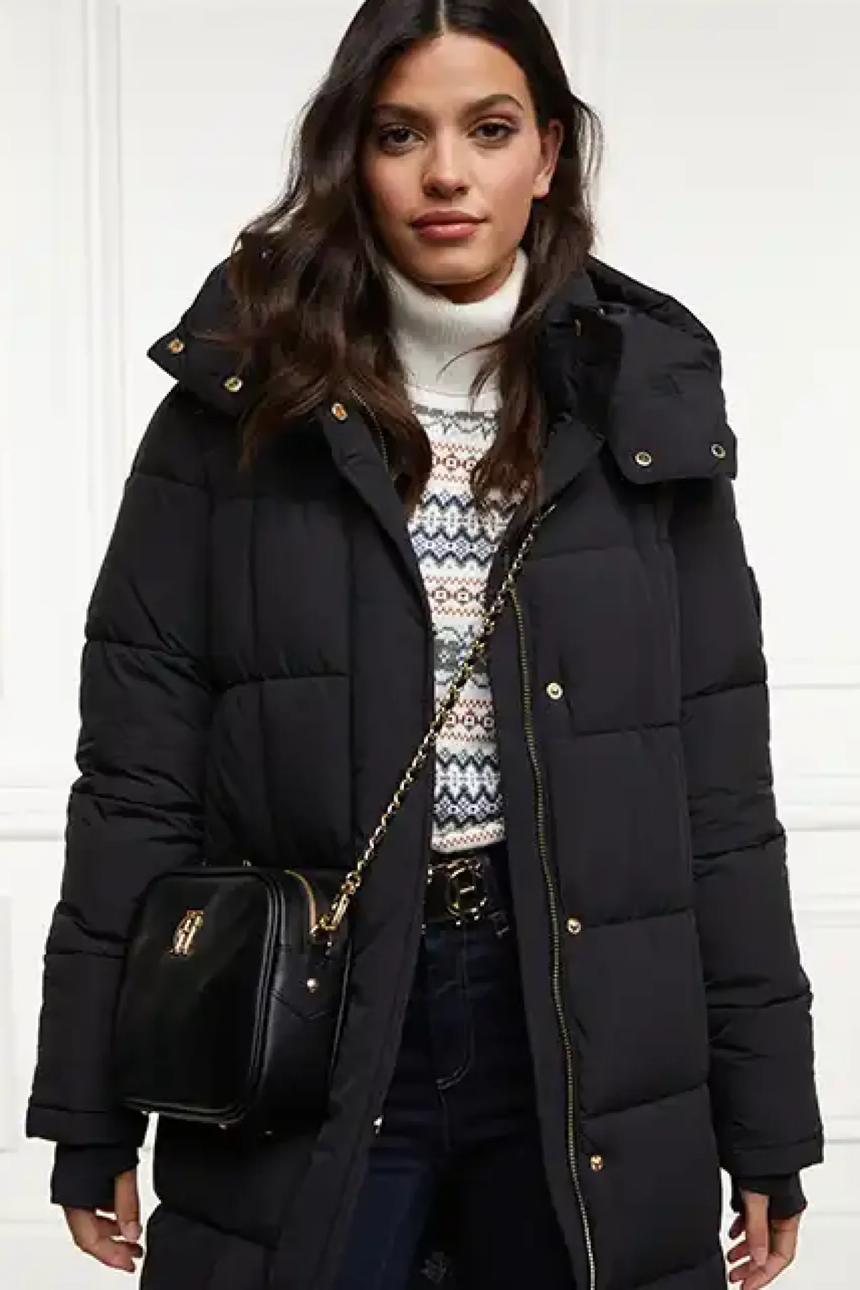Holland Cooper Carrington Longline Coat Black