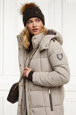 Holland Cooper Carrington Longline Coat Stone