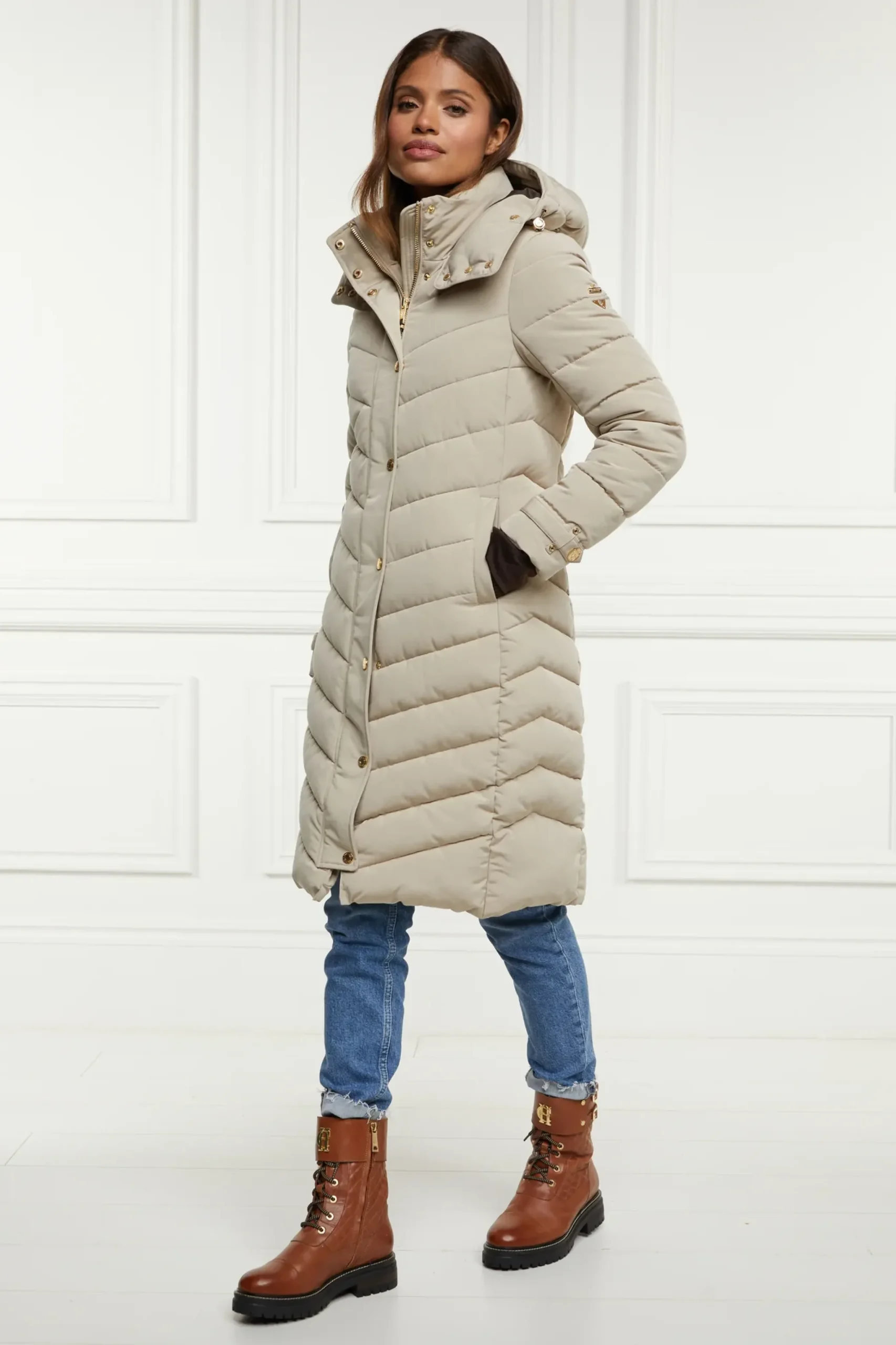 Holland Cooper Chamonix Coat Stone Sale