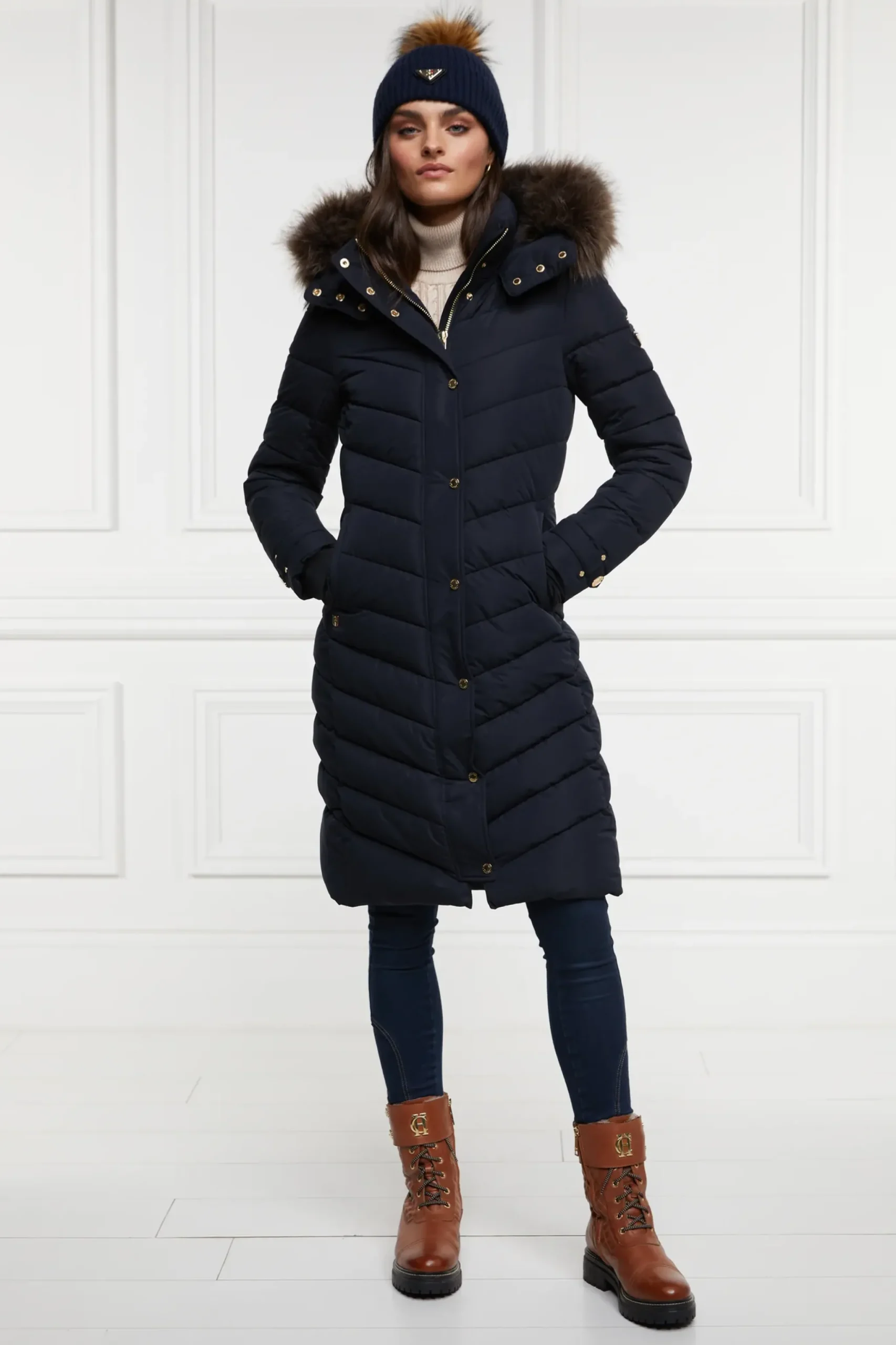 Holland Cooper Chamonix Coat Ink Navy Sale
