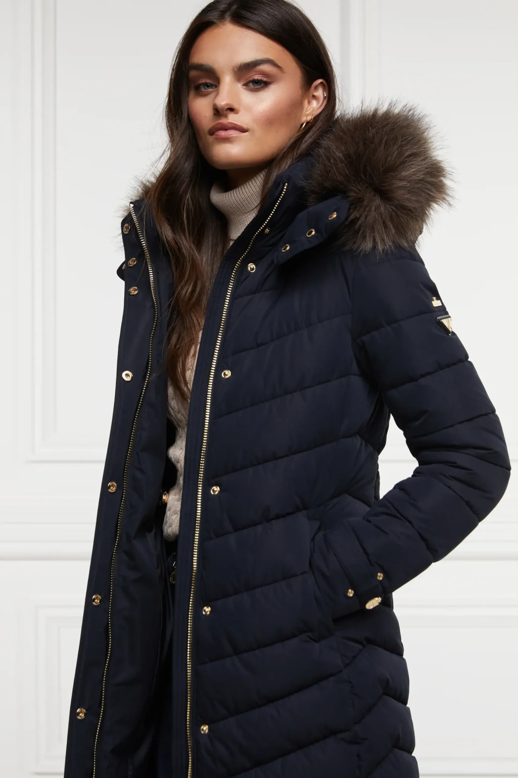 Holland Cooper Chamonix Coat Ink Navy Sale