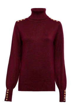 Holland Cooper Chamonix Roll Neck Knit Wine