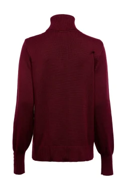 Holland Cooper Chamonix Roll Neck Knit Wine